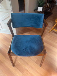 Ricco teal velvet dining chairs 