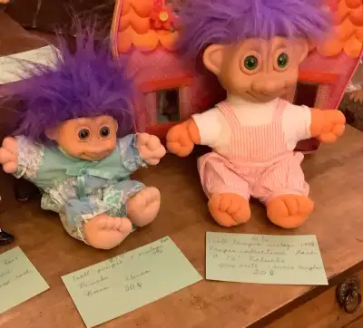 Trolls (7) variés Vintage 1990 à 15$ +, View more