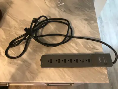  2  Power bars , 1 grey with 6ft.cord and ,1 black/3ft.cord, View more