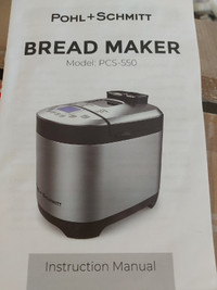 BREAD MAKER BY POHL+ SCHMITT. BRAND NEW IN THE BOX. 2LBS