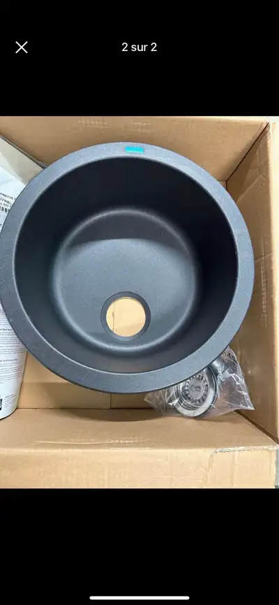 RONDO SINK -Silgranit Blanco - anthracite Color, View more