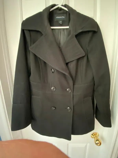 Women's London Fog Double Breasted Wool Pea Coat Jacket, Size M, View more