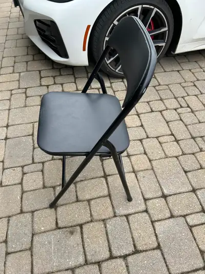 Folding chairs x 4, View more
