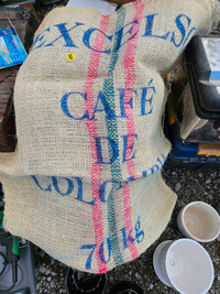 Various burlap sacks