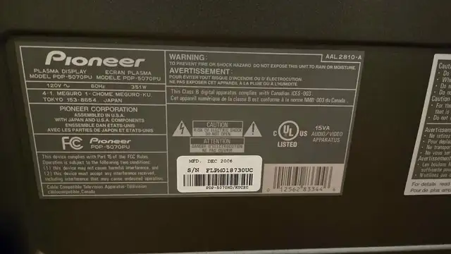 Pioneer PDP-5070PU (Plasma TV + Soundbar) in TVs in Hamilton - Image 4