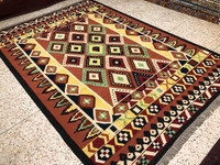 7x10 Afghan Kilim, turkey rug, modern furniture, woven rug, 
