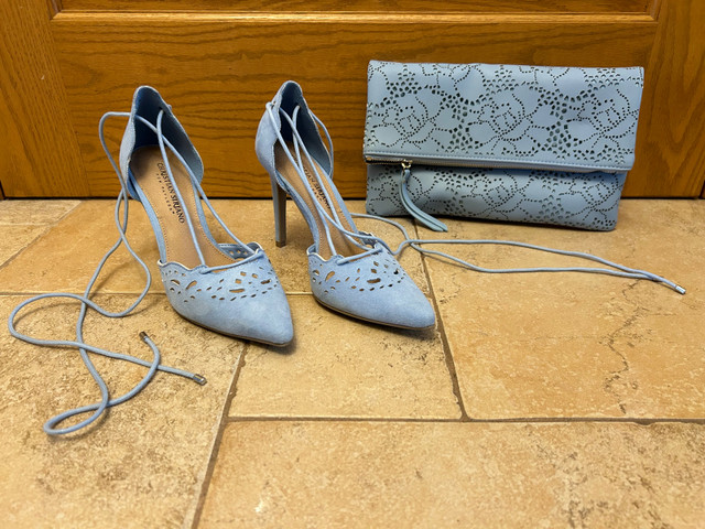 Blue talons heels & blue sac à main purse  dans Femmes - Chaussures  à Ville de Montréal