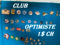 Épinglettes club Optimiste