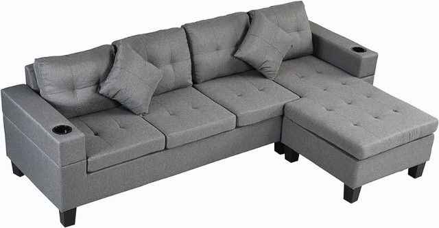 Brand New L-Shaped Corner Comfy Sofa Living Room Furniture Set in Couches & Futons in Hamilton - Image 4