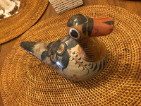Vintage Large Tonala Mexican Ceramic Bird Sculpture