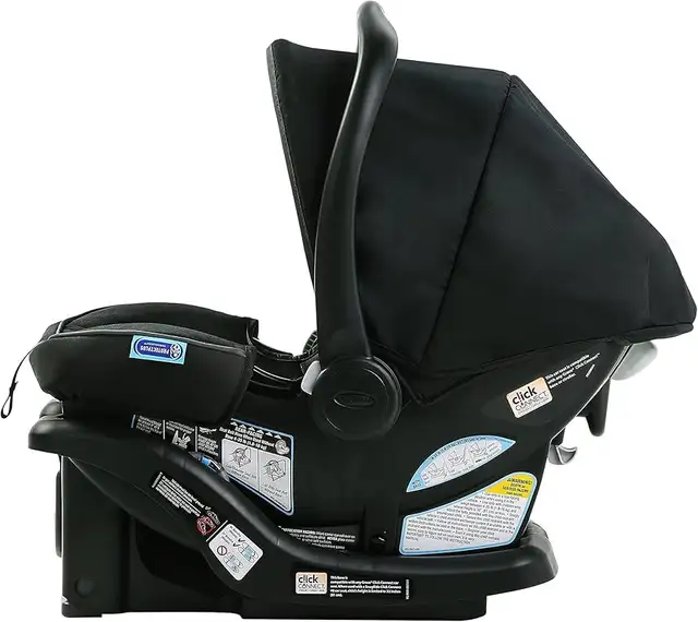 GRACO SNUGRIDE 35 LITE LX INFANT CAR SEAT - GOTHAM FASHION BLACK in Strollers, Carriers & Car Seats in Barrie - Image 5