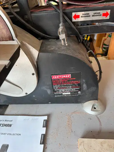 Craftsman Belt and disc sander with dust collection, View more