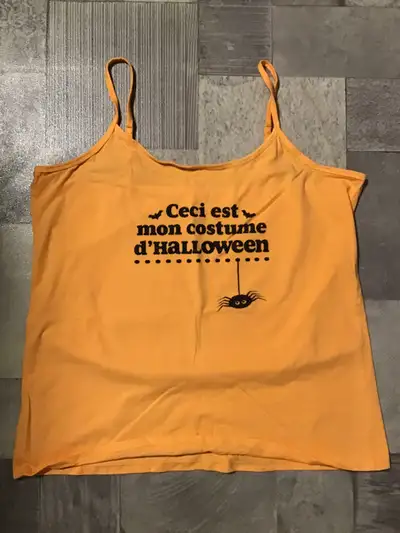 Camisole orange 2X Ceci est mon costume d'Halloween, View more