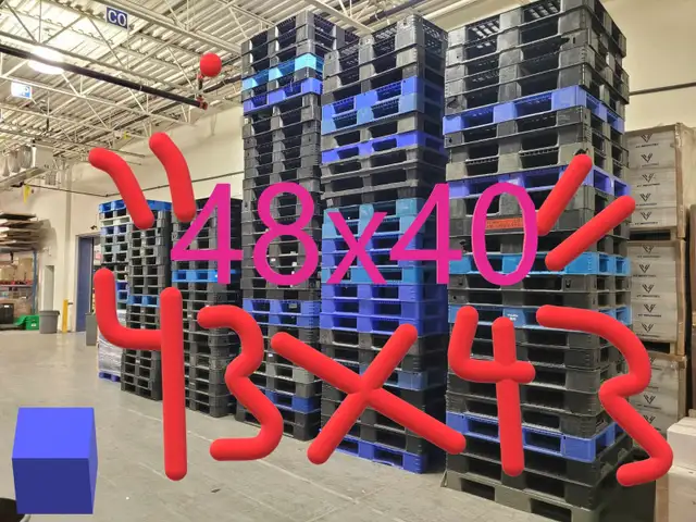 48 x 40 four way pallets block stringer wood plastic COME SEE us63760519098499121