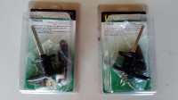 2 LOCKSmart 4" Black Cast T-Handle Locks with Mounting Hardware