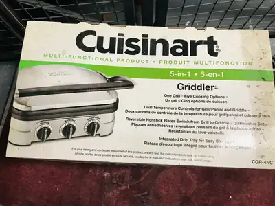 cuisinart 5 in 1 one grill five cooking option (NEW)  $100, View more