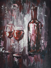 Painting "Red wine". Handmade, original, canvas, acrylic.