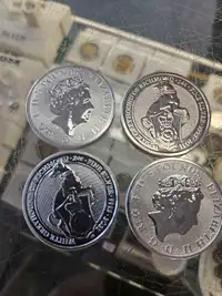 2 Ounce Silver UK  5 Pound Silver Coins