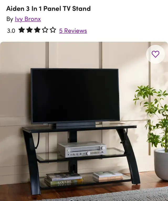 Swivel Mount Glass TV Stand in Other in Hamilton - Image 3