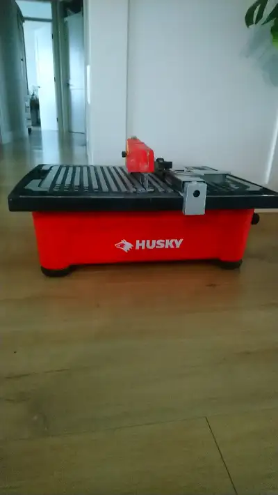 High quality Husky Wet Tile Cutter for sale. 1.25 HP. Lightly used. Excellent condition. Please call...