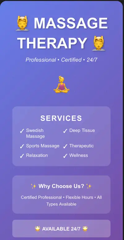 Massage Available for Females Only, View more