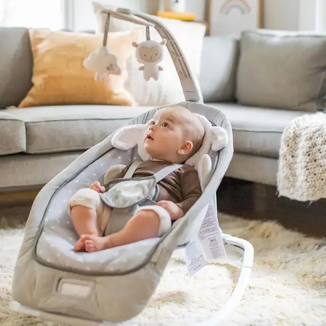 2-in-1 Lightweight Infant to Toddler Rocker and Baby Bouncer in Playpens, Swings & Saucers in Kitchener / Waterloo - Image 3