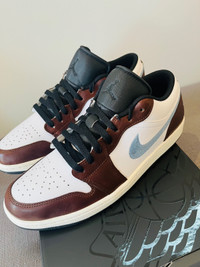 New Custom Nike Air Jordan 1 Low Mocha US 10 Leather