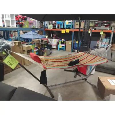 Algoma 12' Cotton Rope Hammock, Stand, Pad & Pillow Combination, View more