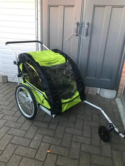 Nakamura Poussette+Remorque de vélo 2-en-1 à double place, View more