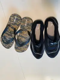 Water Shoes & Camo Flip Flops Size 2/3