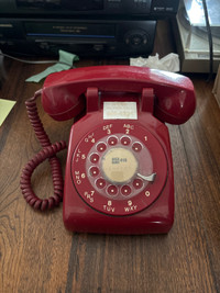 ITT Red Rotary Phone