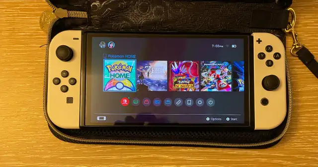 Nintendo Switch OLED with Zelda case + 2 games64601013407361120