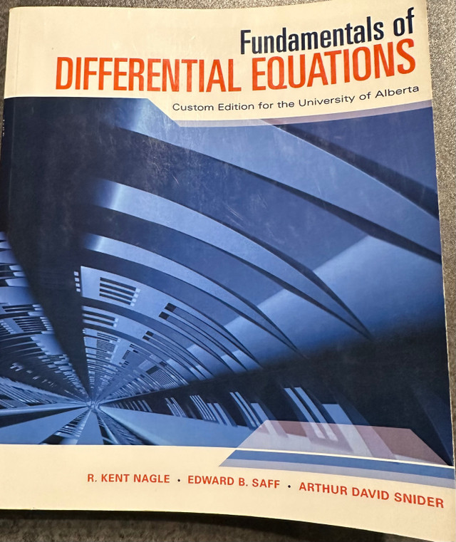 Fundamentals of Differential Equations Custom Edition for the Un in Textbooks in Edmonton