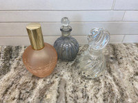 3 vintage perfume bottles