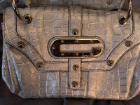 SILVER GUESS PURSE