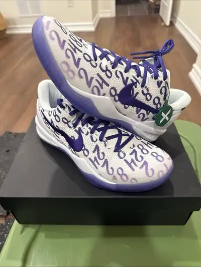 Nike Kobe VIII White-Purple Size 10.5 Brand New, View more