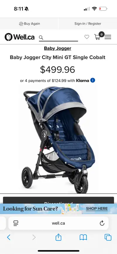 Baby Jogger City Mini GT Single Cobalt, View more