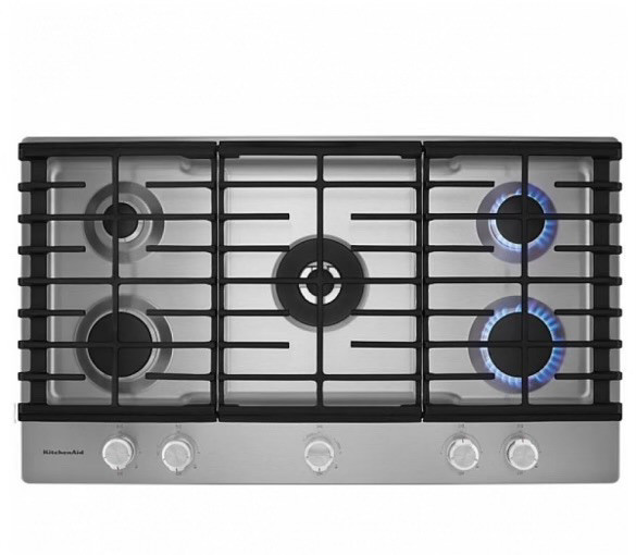 KitchenAid KCGS556ESS Gas Cooktop, 36" in Stoves, Ovens & Ranges in City of Toronto - Image 2