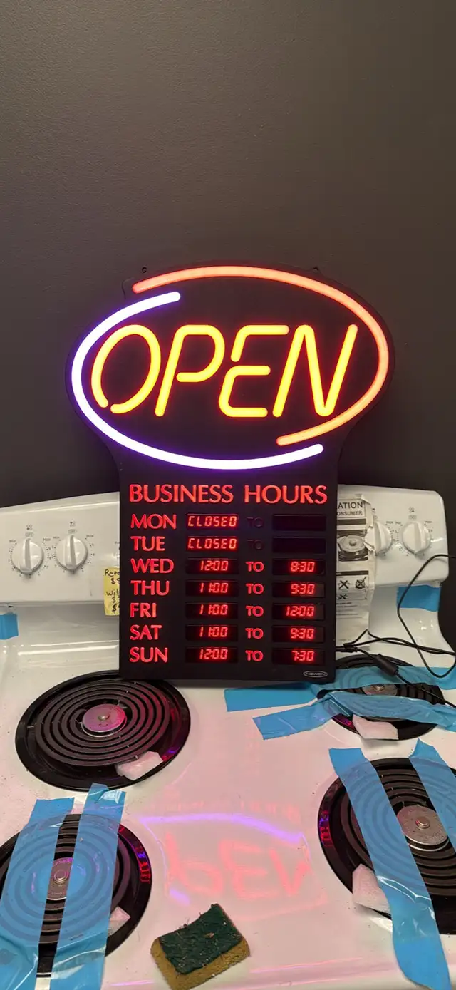 Open Sign like new only 2 months in Stoves, Ovens & Ranges in London - Image 2