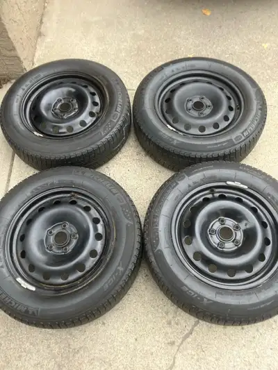17 inch Michelin winter tires on rims. Tire size: 215 65 R17 Bolt pattern: 5/112 Used for 2 winters,...