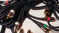 HIGH QUALITY HOME AUDIO CABLES ADAPTERS  LOT SOLDERING IRON ETC