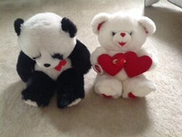 OURSONS TOUTOUS PELUCHE, PLUSH TOY HEART  TEDDY BEAR.