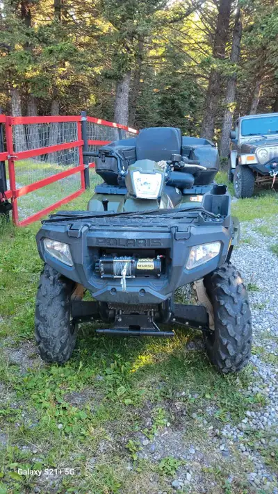 1187 km, 152hrs on it, one owner. Great comfortable Polaris ride. Used on the ranch, all good to go....
