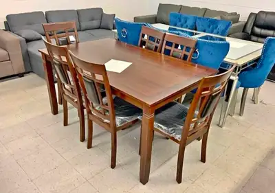 Modern Wooden dining set with 6 chairs, View more
