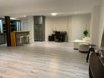 A new custom build home basement is for rent from June 1 $1500 SFT with huge open concept kitchen an...