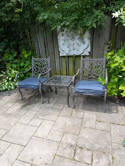 Patio Chair Set with Glass Top Table, View more