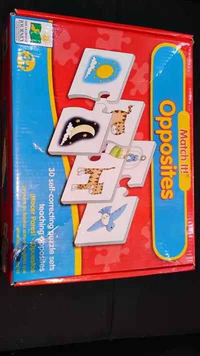 Two-piece puzzles:  Opposites. 24 out of 30 two-piece puzzles, View more