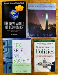 Political Science Textbooks. $25 each OBO.