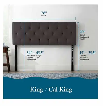 King size bed frame with headboard , View more