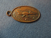 VINTAGE SOLID COPPER ROADRUNNER MEDALLION-NEW MEXICO STATE BIRD